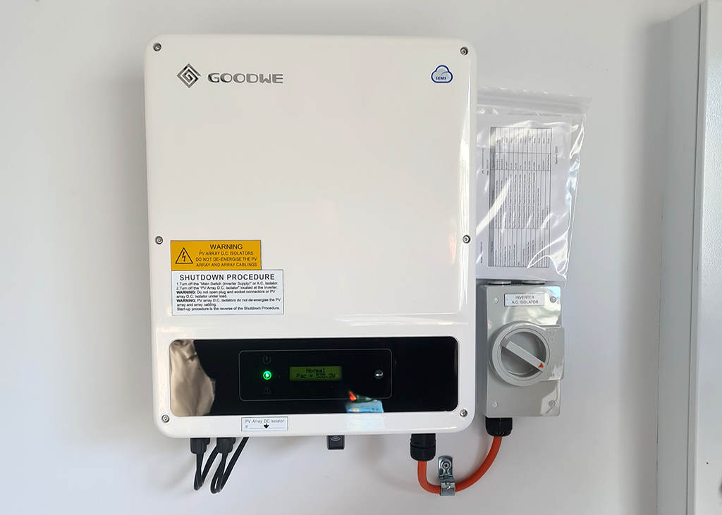 Supplied and installed Goodwe solar inverter, Australia.